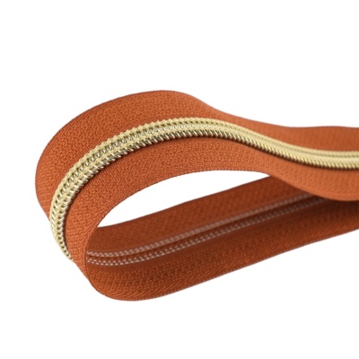 彩色尼龙拉链 电镀浅金银牙尼龙拉链 多颜色箱包尼龙码装拉链现货