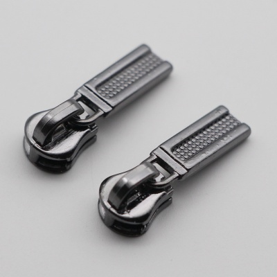 No. 3# metal pull head copper tooth fire net pull head leather goods pull head with piece luggage metal pull head factory in stock