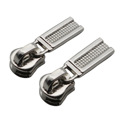 No. 3# metal pull head copper tooth fire net pull head leather goods pull head with piece luggage metal pull head factory in stock