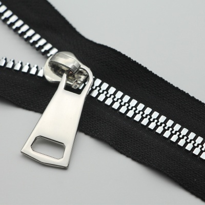 Size 10 imitation metal zipper coarse tooth code bar resin zipper leather goods luggage durable rubber tooth zipper in stock