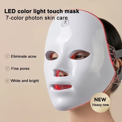 Cross-border hot-selling large-row light silicone photorejuvenating beauty mask home infrared LED anti-wrinkle and acne mask device