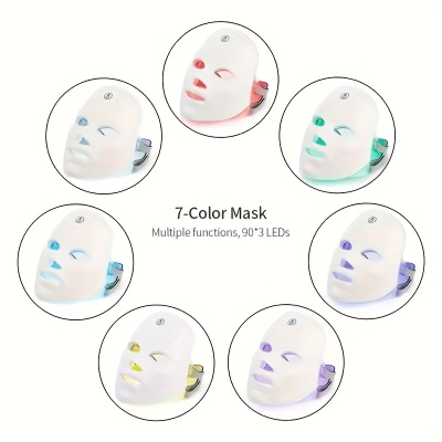 Cross-border hot-selling large-row light silicone photorejuvenating beauty mask home infrared LED anti-wrinkle and acne mask device