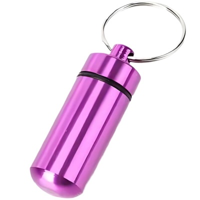 Aluminum alloy mini portable pill bottle outdoor waterproof sealed medicine can CNC lathe custom pictures and samples