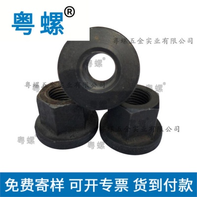 Manufacturer Oxidized Black Belt Pad Hexagonal Nut M42 High Strength Belt Pad Nut Flange Face Pressure Plate Mother
