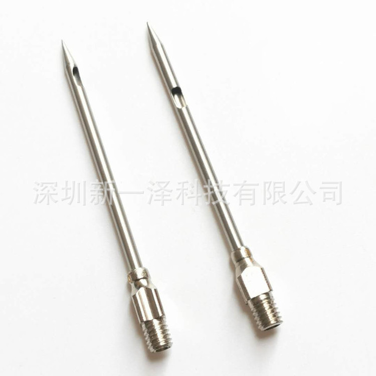 Stainless steel capillary side hole inflatable needle piercing needle thread needle grinding tip flaring punch milling groove red wine air needle tube
