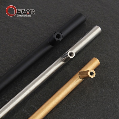 Stainless steel cabinet door small handle European style wine cabinet cabinet door handle extended round tube modern simple drawer handle