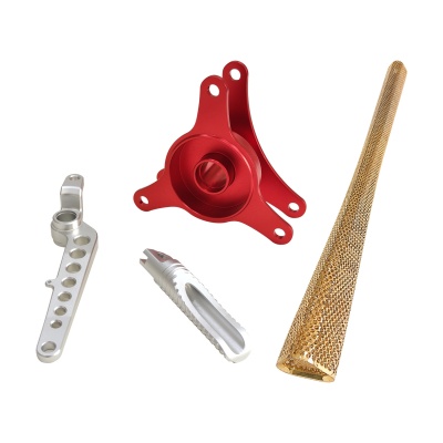 CNC machining aluminum alloy non-standard copper hardware hand plate machining post-processing color anodizing