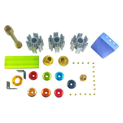 CNC machining aluminum alloy non-standard copper hardware hand plate machining post-processing color anodizing