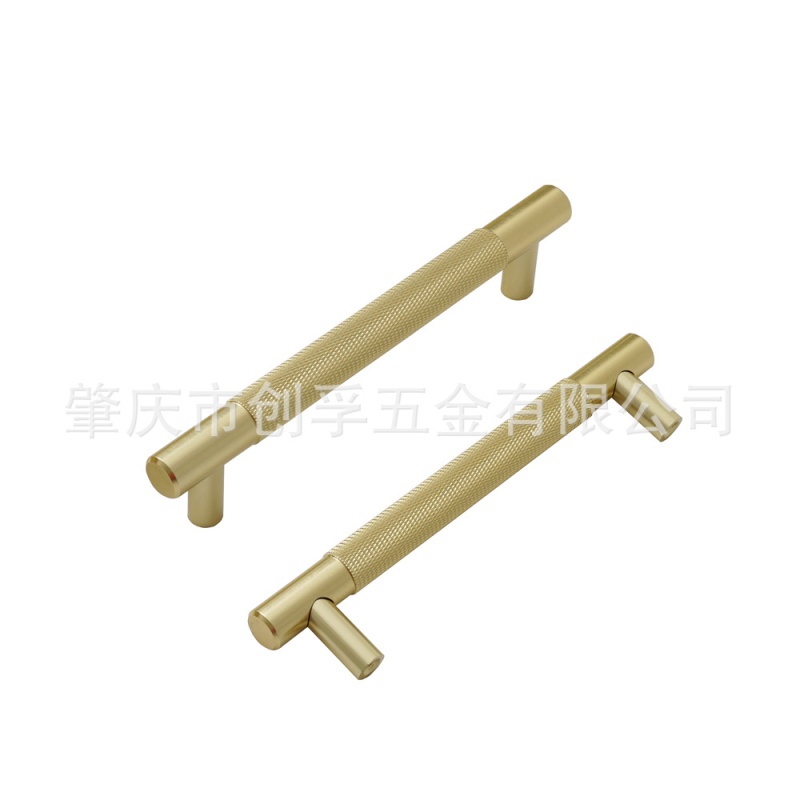 Modern simple style aluminum alloy knurled handle fits all kinds of furniture cabinet door drawers