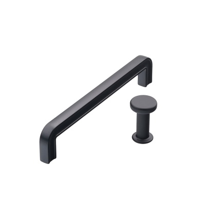Factory direct supply solid single hole furniture hardware handle chest of drawers door handle black cabinet wardrobe handle