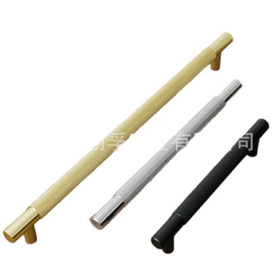 Modern simple style aluminum alloy knurled handle fits all kinds of furniture cabinet door drawers
