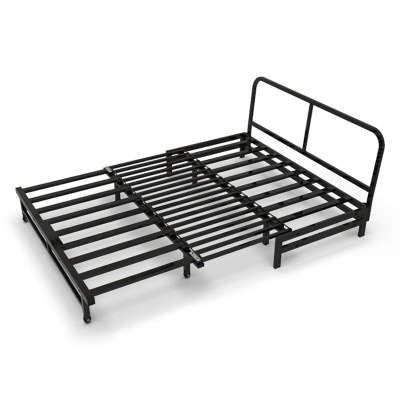 三节伸缩推拉抽拉式金属床架两用沙发床铁架多功能铁艺承重沙发架