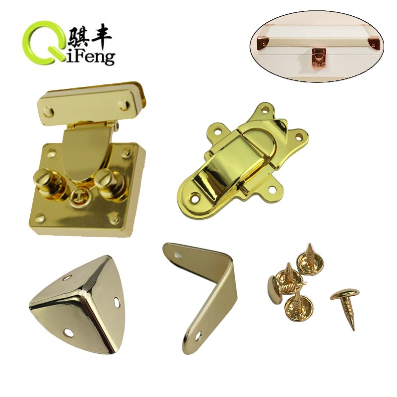 骐丰热销配套木盒五金配件 经典护角包角礼盒锁扣