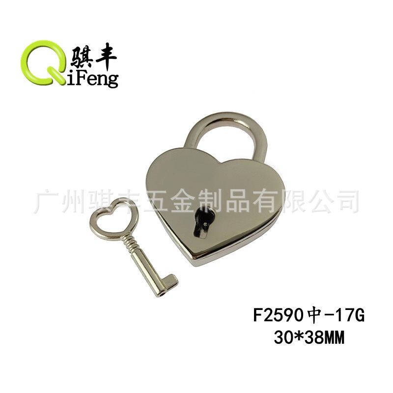 Source Factory Padlock with Key Decoration Backpack Metal Heart Lock Small Hanging Lock Decoration Gift Box Decoration Padlock