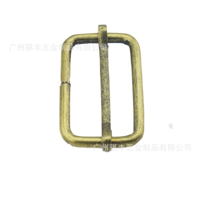 Three-speed adjustment metal center buckle alloy 1-inch 6-minute core wire buckle light gold lat color in-stock adjustment buckle