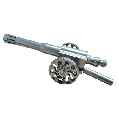 Cross-border children's military anti-aircraft gun toy aluminum alloy children's car gun model ornaments cannon model decoration wholesale