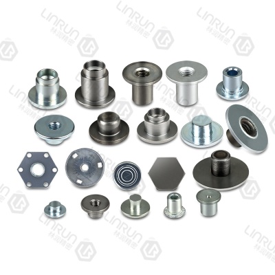 Custom T-type bushing air conditioning compressor automobile motor shock absorbing bushing non-standard T-shaped welded cylindrical nut processing