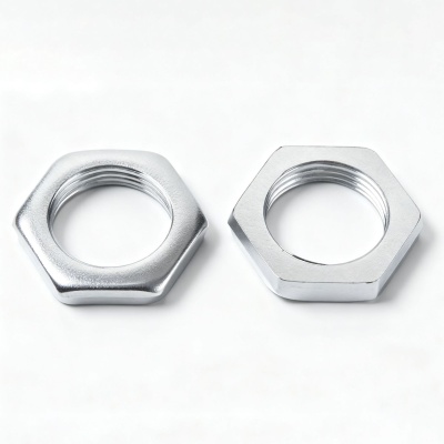 GB808 stamped hexagonal nut iron leather hexagonal flat nut fine tooth thin nut M10*1 M12*1 super salt spray