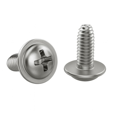 With pre-shrunk mouth with padded pre-shrunk mouth and cross-plated nickel-plated white zinc screw embossed anti-rotation screw non-triangular teeth self-locking