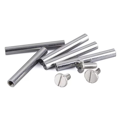 Hollow inner tooth pipe threaded connector M4 inner tooth stick lighting handicraft acrylic through hole connecting pipe hanging chrome